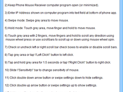 Phone Mouse Receiver Computer Program